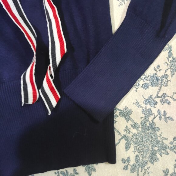 Thom Browne Jersey Satin Tie Sweater - Picture 4 of 10